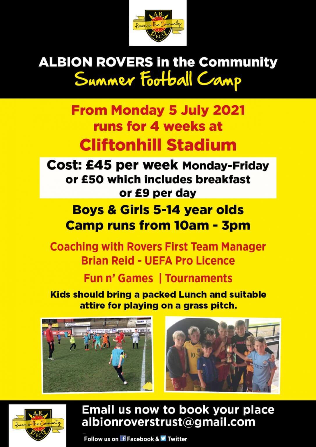 Summer Football Camps are back! Albion Rovers