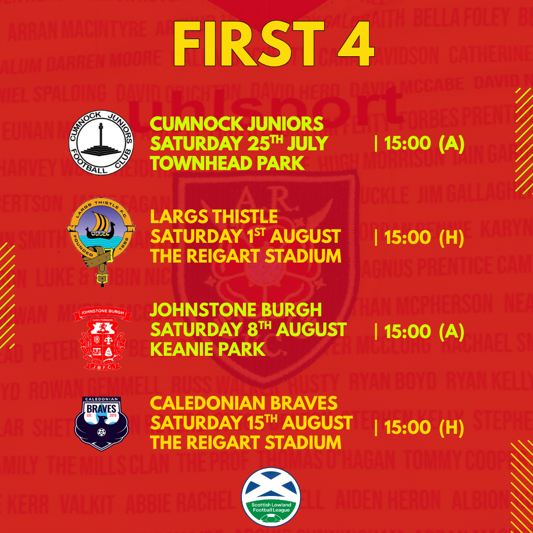 Albion Rovers' Lowland League West Fixtures Released For 2026/27 ...